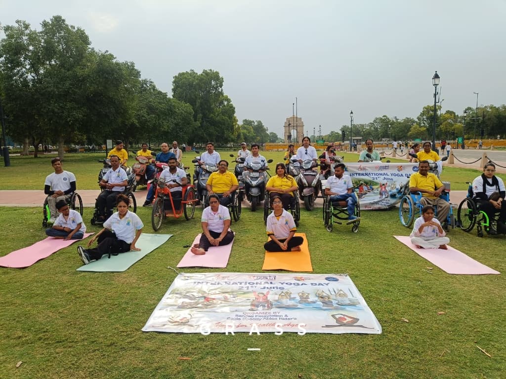 Photo illustrating Sangati Foundation Para Sports & Adaptive Yoga initiative